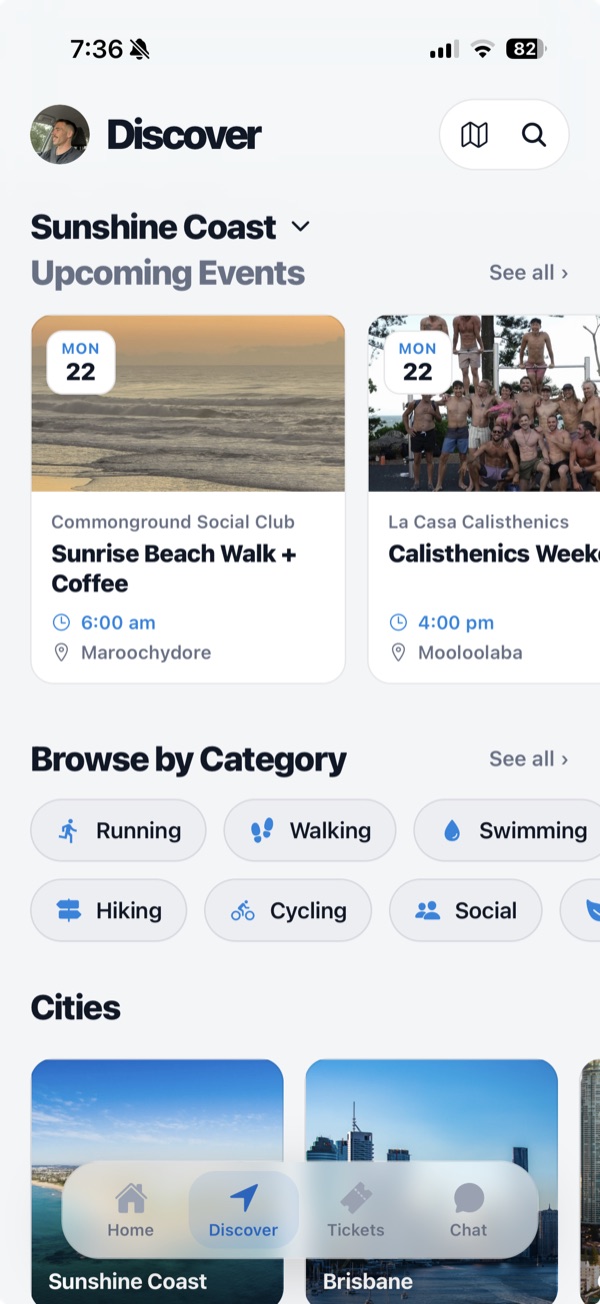 Moveera Discover feed